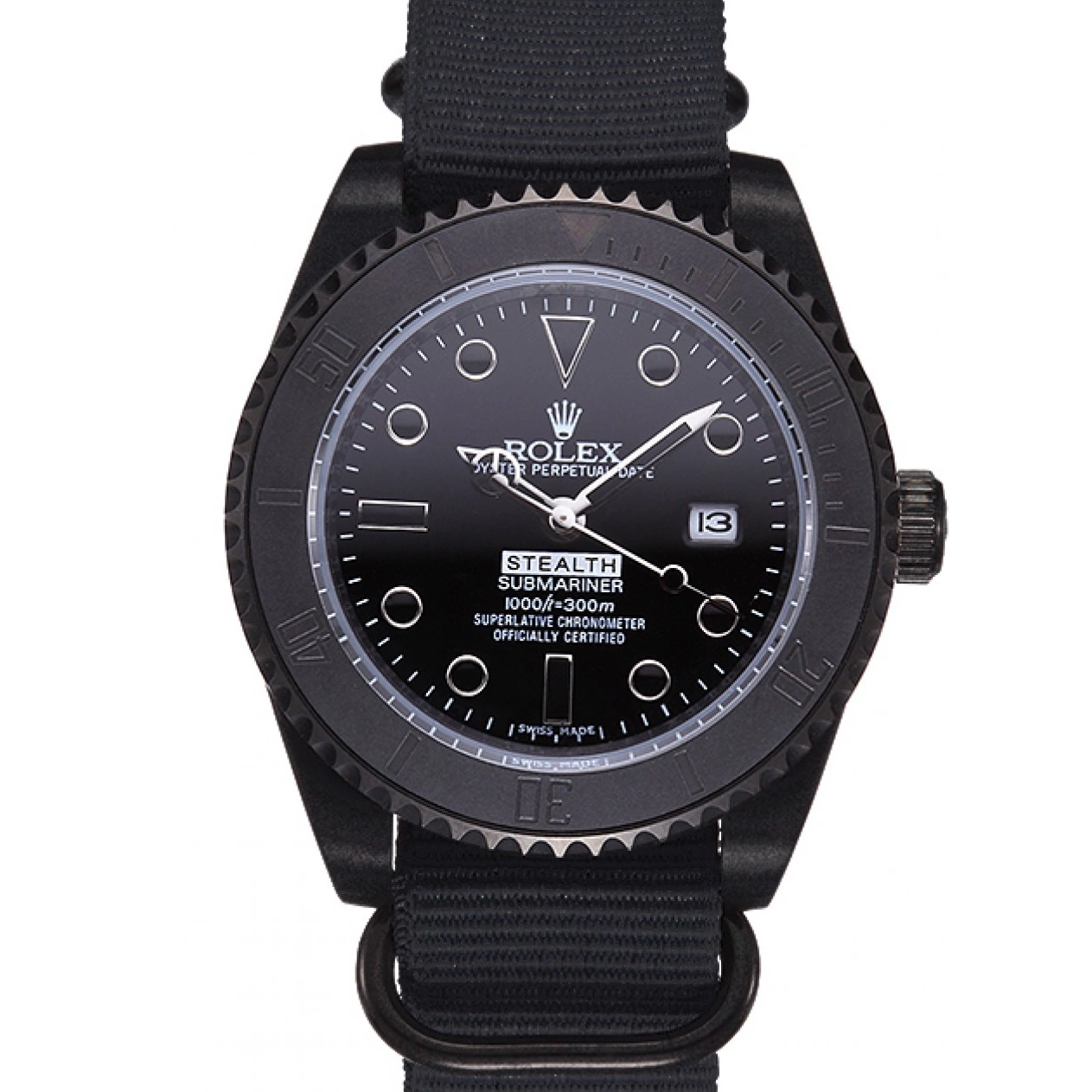 Aaa replica watch Stealth Rolex 621996 Submariner Black 0708